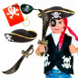 Juego de 5 accesorios disfraz pirata NIÑOS