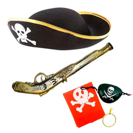 Juego de 5 accesorios para disfraz pirata NIÑOS