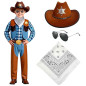 Sombrero Vaquero Sheriff +Bandana+Lentes NIÑOS