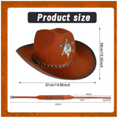 Sombrero Vaquero con detalle estrella Sheriff con Bandana