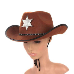 Sombrero Vaquero con detalle estrella Sheriff con Bandana