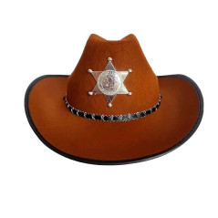 Sombrero Vaquero con detalle estrella Sheriff con Bandana