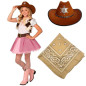 Sombrero Vaquero Sheriff +Bandana NIÑAS Sombrero Vaquero Sheriff +Bandana NIÑAS
