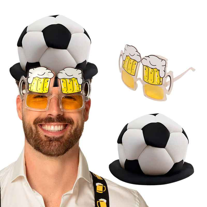 Gorra pelota de Futbol y Lentes