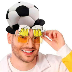 Gorro Pelota de futbol y lentes
