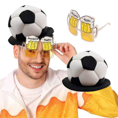 Gorro Pelota de futbol y lentes