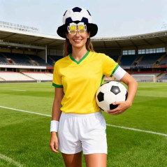Gorro Pelota de futbol y lentes