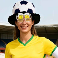 Gorro Pelota de futbol y lentes