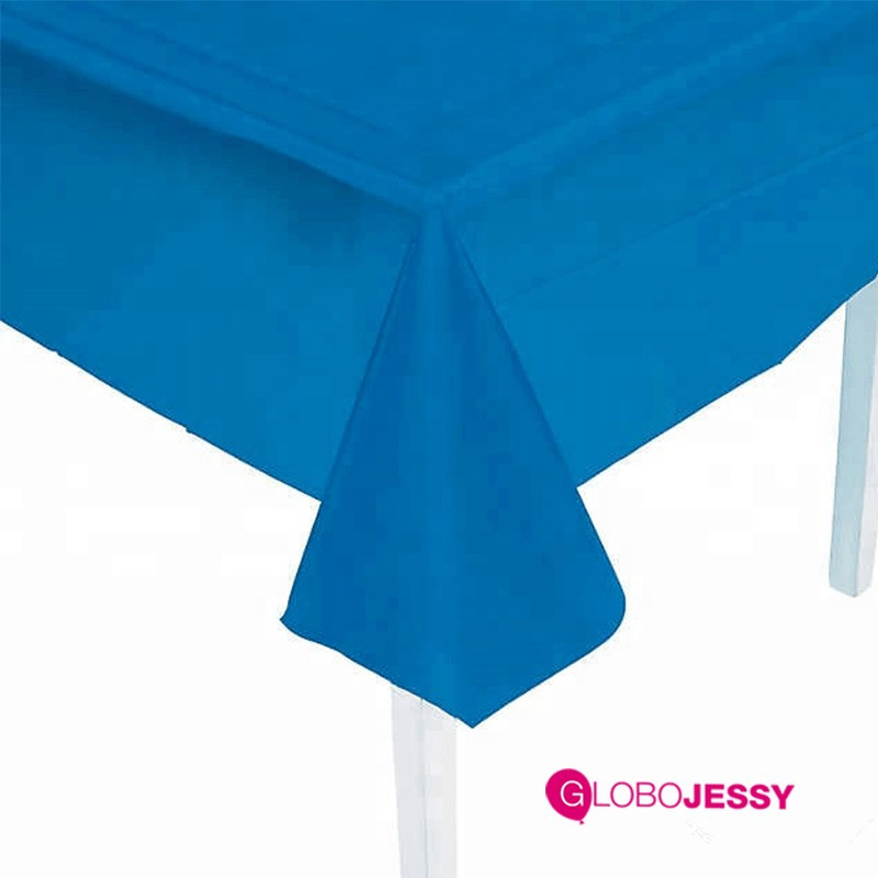 Mantel redondo de plástico para mesa, resistente al agua, de PVC, lavable,  a prueba de derrames, manteles pequeños para mesa de café, azul marino