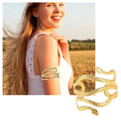 Brazalete Serpiente GRANDE Metálico Dorado