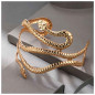Brazalete Serpiente GRANDE Metálico Dorado Brazalete Serpiente GRANDE Metálico Dorado