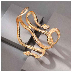 Brazalete Serpiente GRANDE Metálico Dorado