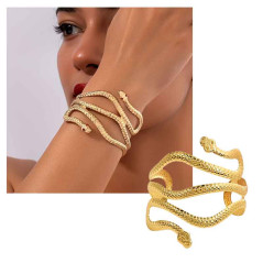 Pulsera o Muñequera Serpiente. PEQUEÑA Metálico Dorado