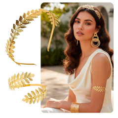 Juego de Accesorios Dios(a) Griego(a) Diadema 76 hojas y Brazalete(s)