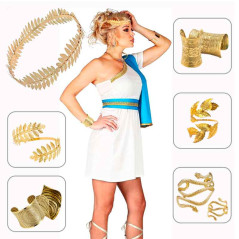 Juego de Accesorios Dios(a) Griego(a) Corona Completa hojas y Brazalet