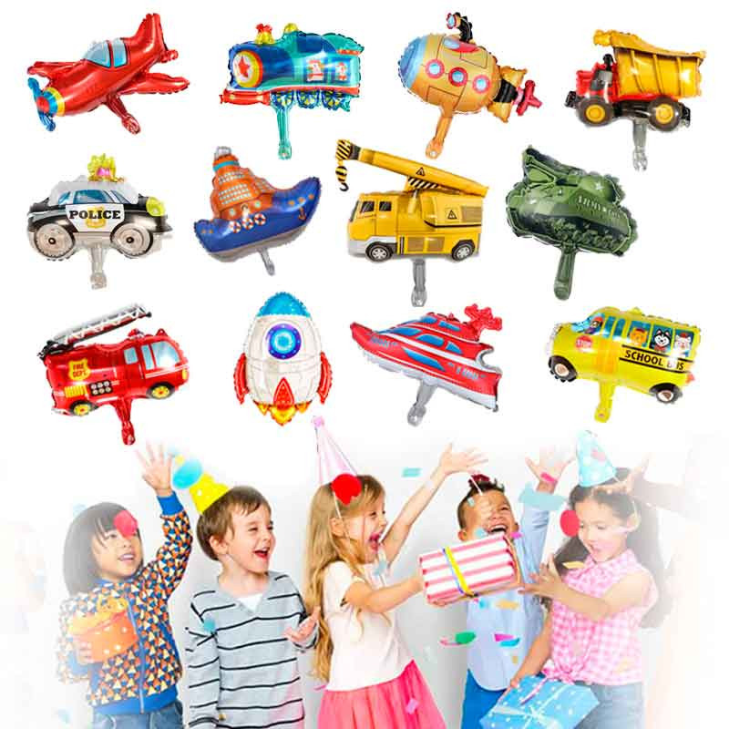 Kit o juego de Globos transporte (autos ,barcos, construcción)
