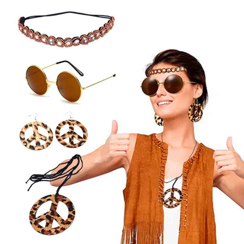 Juego de accesorios Hippie Leopardo
