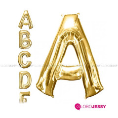 Globos letras doradas 40 cm