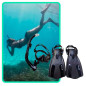 Equipo de buceo ,máscara de buceo, aletas buceo ML-XL, snorkel , para Adultos (Negro) Equipo de buceo ,máscara de buceo, aletas buceo ML-XL, snorkel , para Adultos (Negro)
