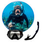 Máscara y Snorkel para jóvenes, adultos (GRAVITAL)