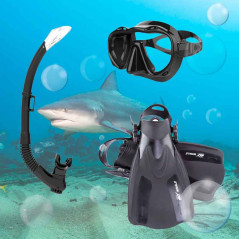 Equipo de buceo,mascara,snorkel y aletas para Adultos