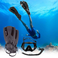 Equipo de buceo,mascara,snorkel y aletas para Adultos