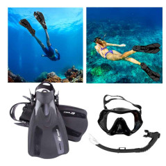 Equipo de buceo,mascara,snorkel y aletas para Adultos