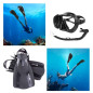 Equipo de buceo ,máscara de buceo, aletas buceo ML-XL, snorkel , para Adultos (Negro) Equipo de buceo ,máscara de buceo, aletas buceo ML-XL, snorkel , para Adultos (Negro)
