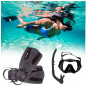 Equipo de buceo ,máscara de buceo, aletas buceo ML-XL, snorkel , para Adultos (Negro) Equipo de buceo ,máscara de buceo, aletas buceo ML-XL, snorkel , para Adultos (Negro)