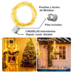 Luces HADA con pilas x 3mts juego de 3 unds