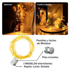 Luces HADA con pilas x 3mts juego de 3 unds