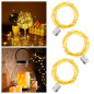 Luces Hada CON PILA pack de 3 unds de luces de 3mts c/u