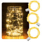 Luces Hada CON PILA pack de 3 unds de luces de 3mts c/u