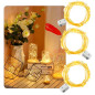 Luces Hada CON PILA pack de 3 unds de luces de 3mts c/u