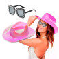 Accesorios Vaquera sombrero holografico+Lentes Accesorios Vaquera sombrero holografico+Lentes