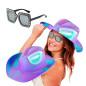 Accesorios Vaquera sombrero holografico+Lentes Accesorios Vaquera sombrero holografico+Lentes