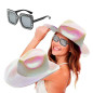 Accesorios Vaquera sombrero holografico+Lentes Accesorios Vaquera sombrero holografico+Lentes