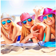 Accesorios Vaquera sombrero holografico+Lentes
