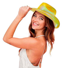 Accesorios Vaquera sombrero holografico+Lentes