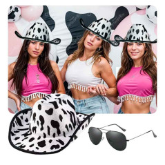 Sombrero estampado Vaquita +Lentes