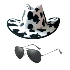 Sombrero estampado Vaquita +Lentes