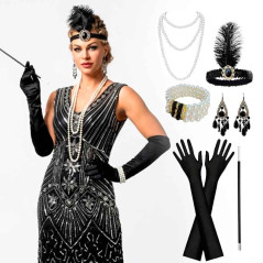 Accesorios de fiesta de los años 1920 contiene 6 productos