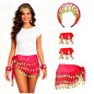 Juego de 3 accesorios Danza del Vientre (falda Pulsera Vincha) Juego de 3 accesorios Danza del Vientre (falda Pulsera Vincha)