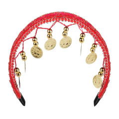 Juego de 3 accesorios Danza del Vientre (Falda, Pulsera, Vincha)