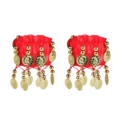 Juego de 3 accesorios Danza del Vientre (Falda, Pulsera, Vincha)