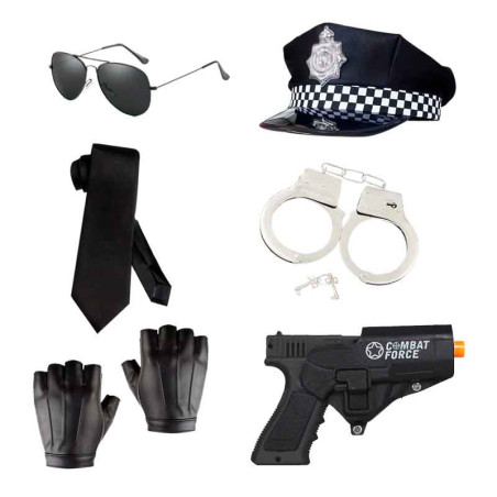 Juego de Accesorios policia (6 uds)