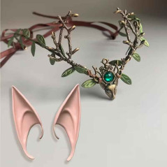 Orejas Elfa + Diadema hojas (pack 2uds)