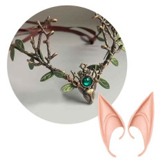 Orejas Elfa + Diadema hojas (pack 2uds)