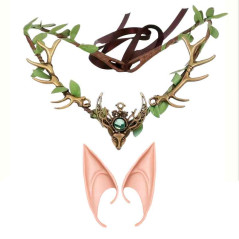 Orejas Elfo + Diadema hojas (pack 2uds)