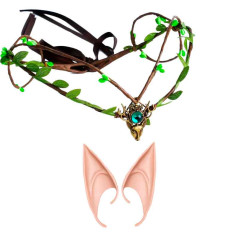 Orejas Elfa + Diadema hojas (pack 2uds)